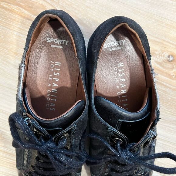HISPANITAS Sporty Collection Black Sneakers Size 38/7.5 - Picture 6 of 8